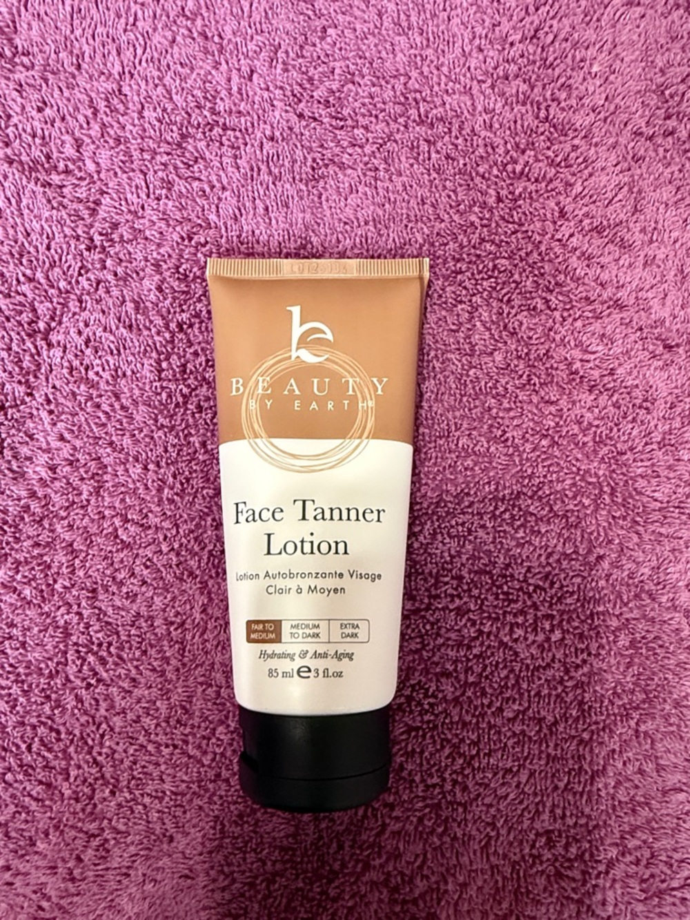 Beauty By Earth Face Tanner Lotion - Medium Shade Pink Bottle
